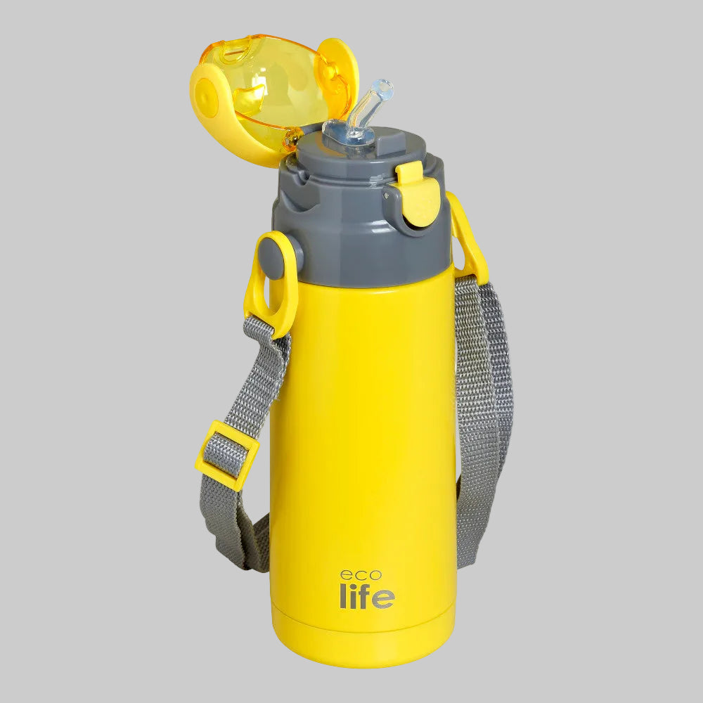 Μπουκάλι θερμός ECO LIFE με καλαμάκι 400mL Μονόχρωμο