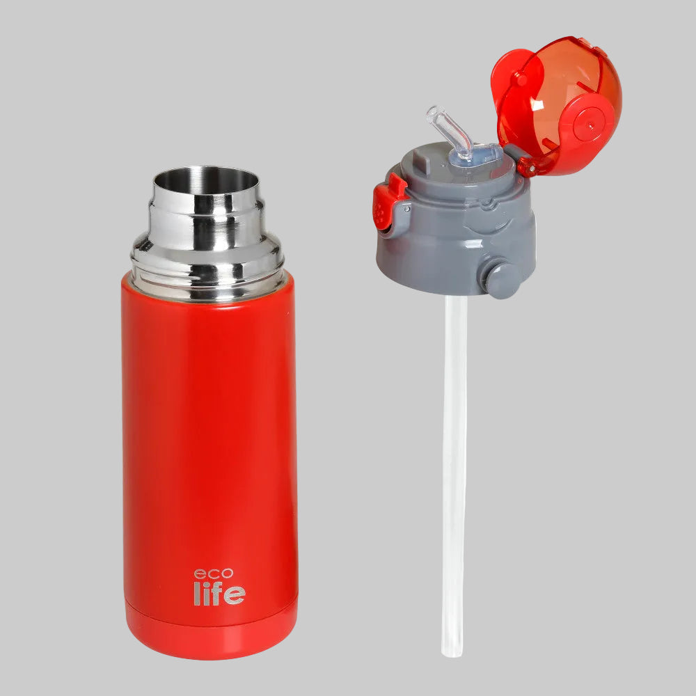 Μπουκάλι θερμός ECO LIFE με καλαμάκι 400mL Μονόχρωμο