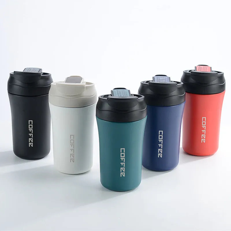 Ποτήρι με καπάκι διπλής χρήσης 400mL Μονόχρωμο