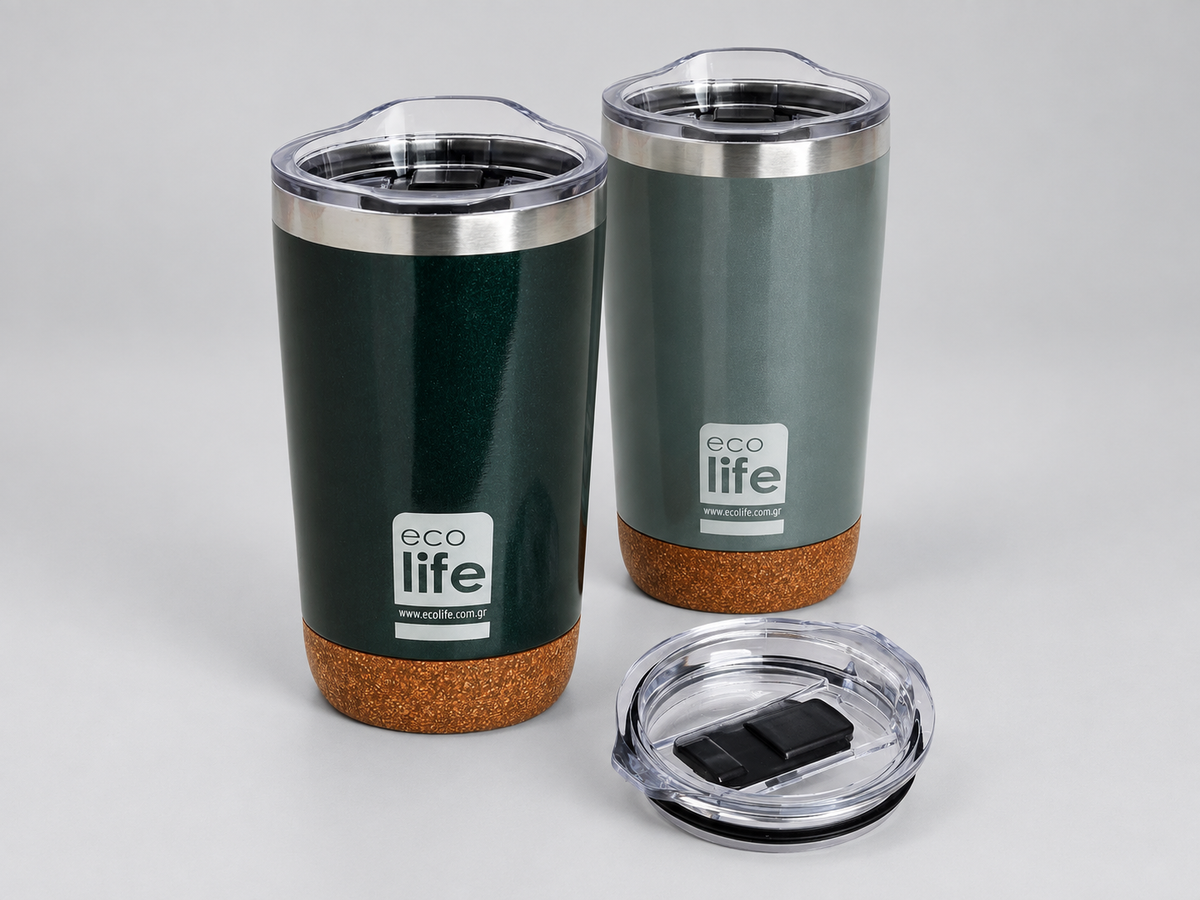 Ποτήρι θερμός ECO LIFE με βάση φελλού 370mL