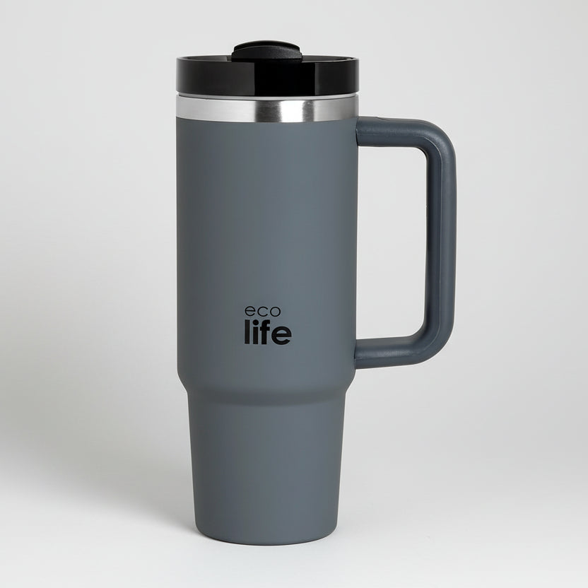 Ποτήρι θερμός με καλαμάκι ECO LIFE 900mL Μονόχρωμο