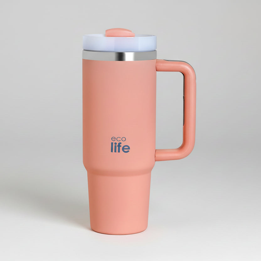 Ποτήρι θερμός με καλαμάκι ECO LIFE 900mL Μονόχρωμο