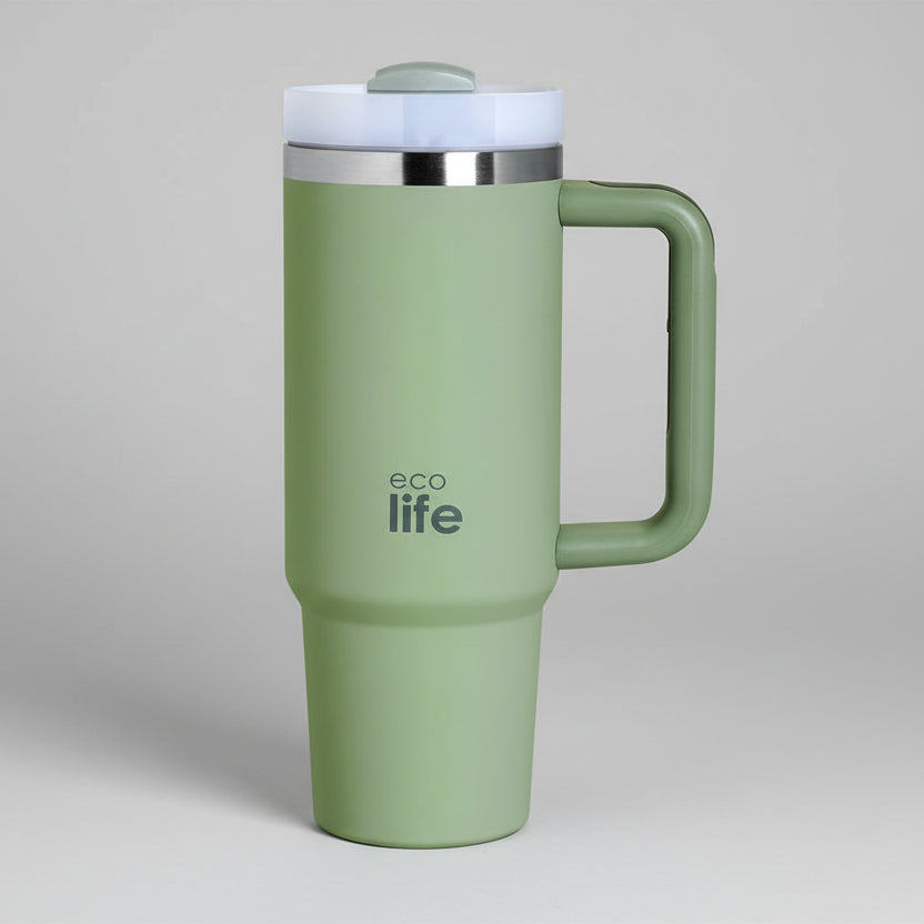 Ποτήρι θερμός με καλαμάκι ECO LIFE 900mL Μονόχρωμο