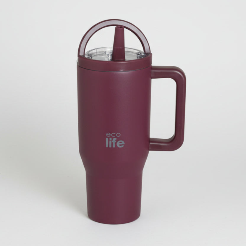 Ποτήρι θερμός με διπλό χερούλι ECO LIFE 900mL Μονόχρωμο