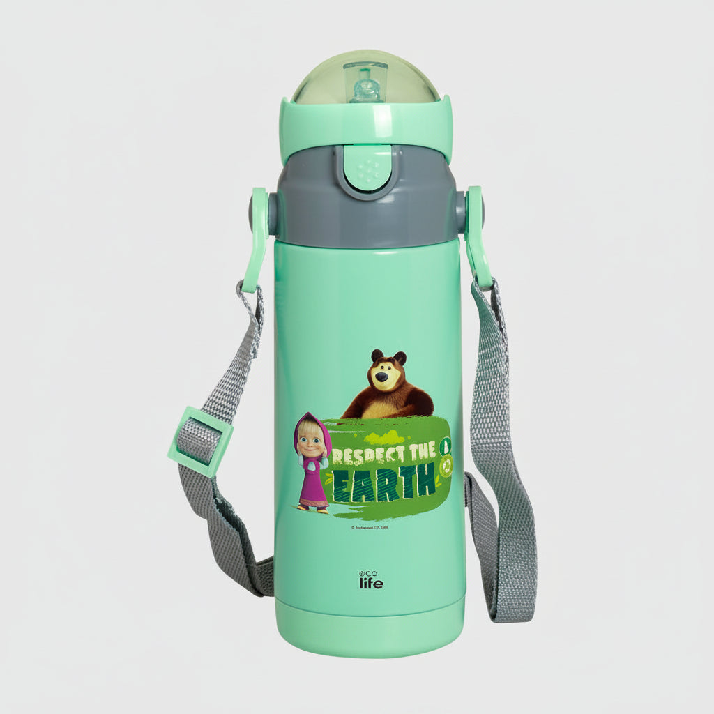 Μπουκάλι θερμός ECO LIFE με καλαμάκι 400mL Masha