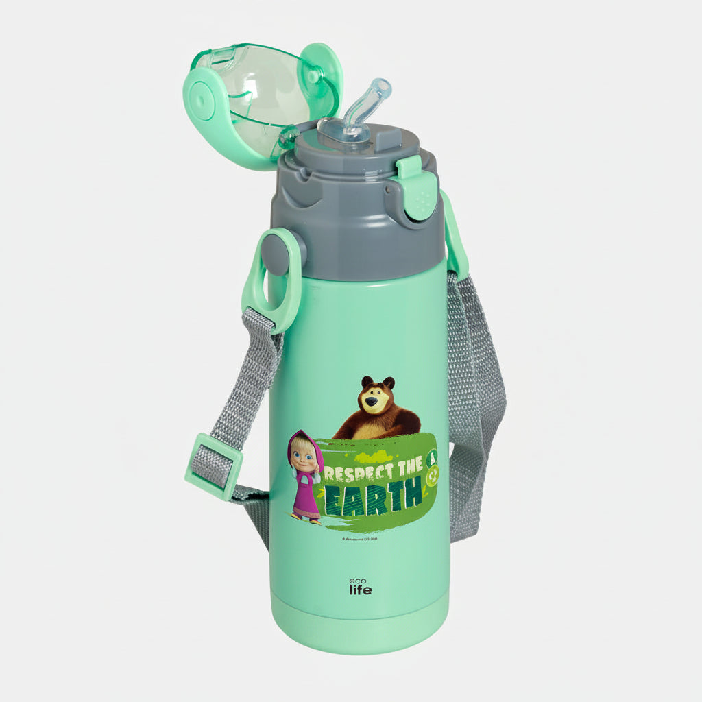 Μπουκάλι θερμός ECO LIFE με καλαμάκι 400mL Masha
