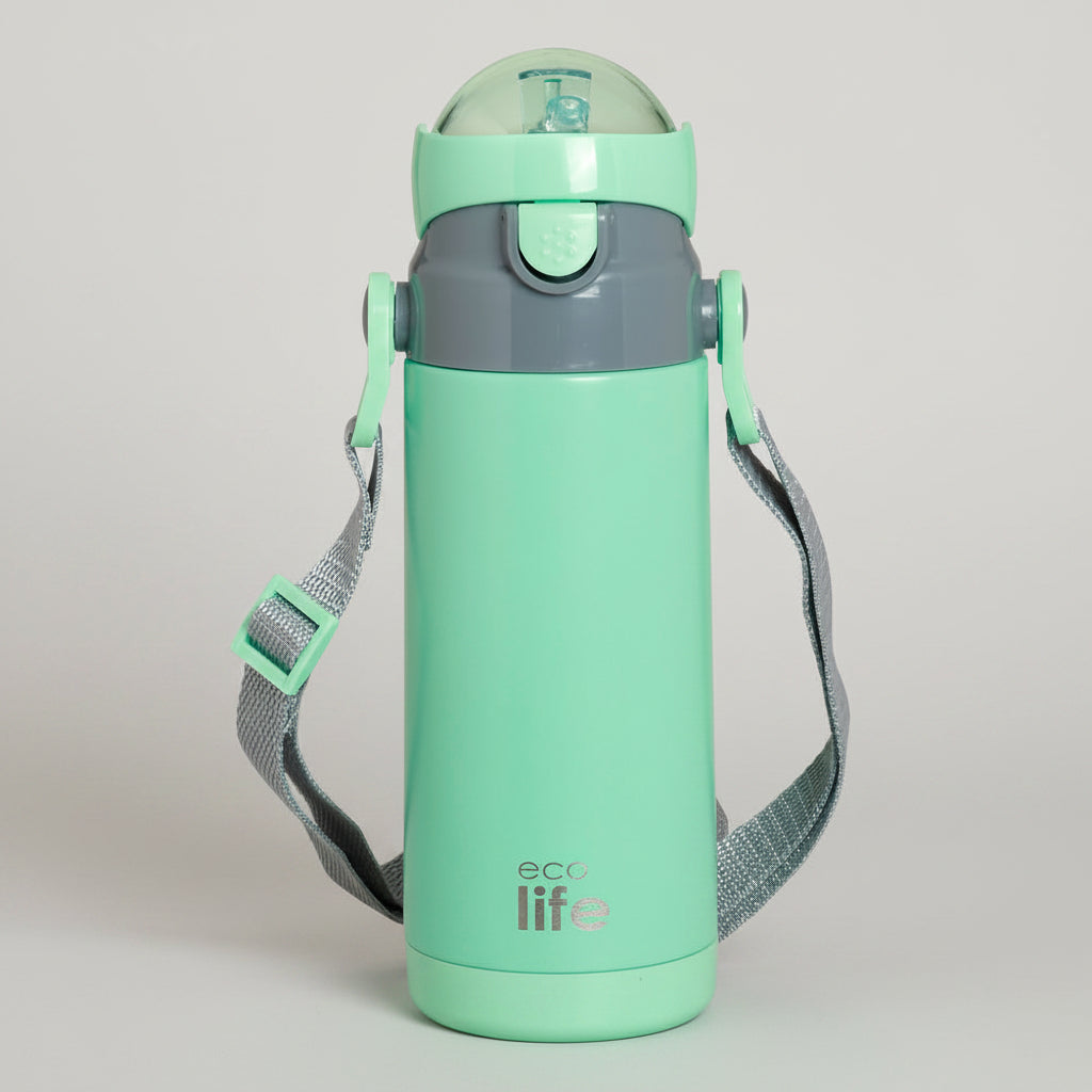 Μπουκάλι θερμός ECO LIFE με καλαμάκι 400mL Μονόχρωμο