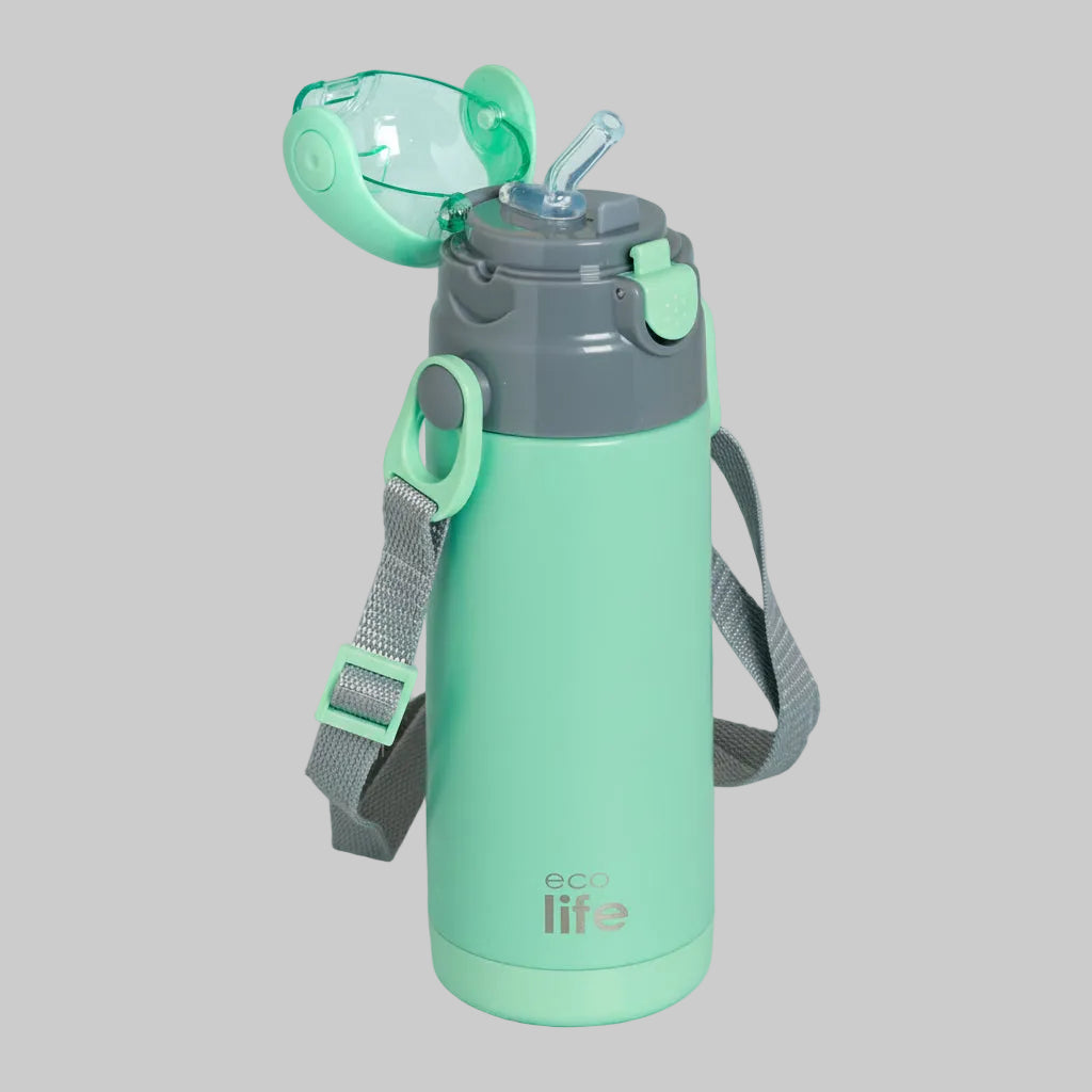 Μπουκάλι θερμός ECO LIFE με καλαμάκι 400mL Μονόχρωμο