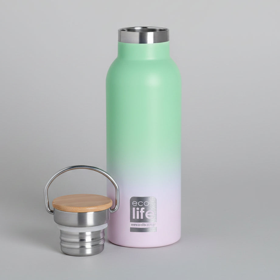 Μπουκάλι θερμός ECO LIFE Ice Cream 500mL | Bamboo Lid