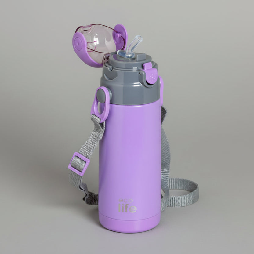 Μπουκάλι θερμός ECO LIFE με καλαμάκι 400mL Μονόχρωμο